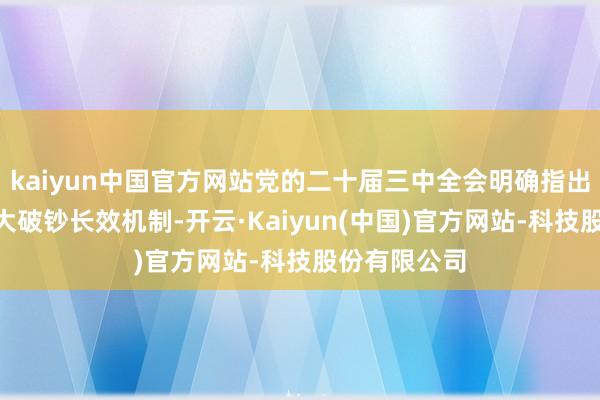 kaiyun中国官方网站党的二十届三中全会明确指出:“完善扩大破钞长效机制-开云·Kaiyun(中国)官方网站-科技股份有限公司