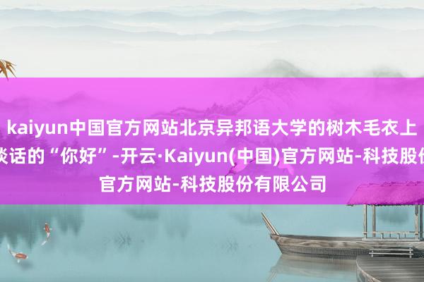 kaiyun中国官方网站北京异邦语大学的树木毛衣上写有列国谈话的“你好”-开云·Kaiyun(中国)官方网站-科技股份有限公司