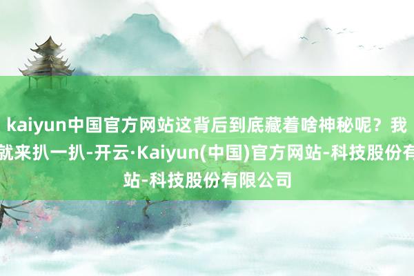 kaiyun中国官方网站这背后到底藏着啥神秘呢？我们今天就来扒一扒-开云·Kaiyun(中国)官方网站-科技股份有限公司