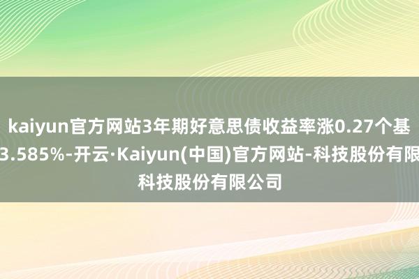 kaiyun官方网站3年期好意思债收益率涨0.27个基点报3.585%-开云·Kaiyun(中国)官方网站-科技股份有限公司