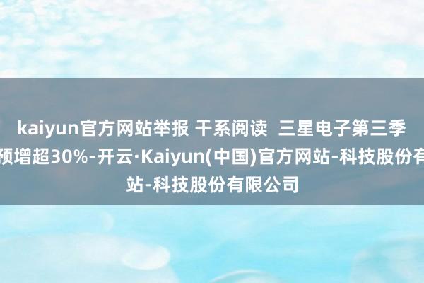 kaiyun官方网站举报 干系阅读  三星电子第三季度利润预增超30%-开云·Kaiyun(中国)官方网站-科技股份有限公司